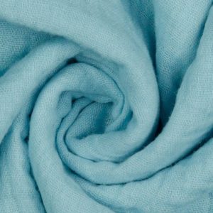 Tecido Musselina em Azul Leve