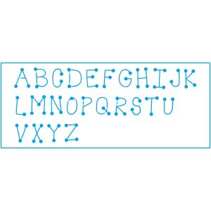 Stencil Alfabeto Bolinhas [17cm x 42cm]