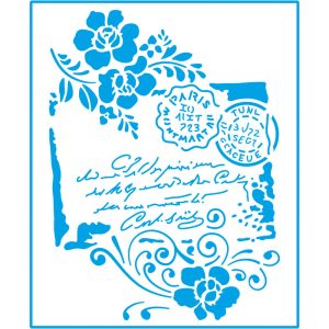 Stencil Correspondência Floral [17cm x 21cm]