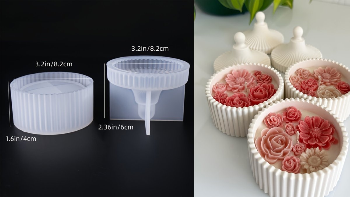 Molde de Silicone – Caixa Listrada com Tampa - Image 3