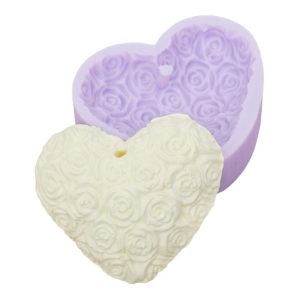 Molde de Silicone – Coração Florido