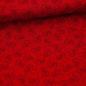 Tecido Ondulações em Vermelho (Multiflora)