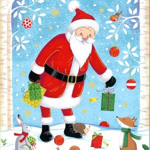 Tecido de Natal Calendário Merry Santa