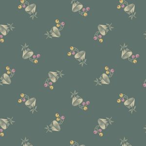 Tecido English Garden – Bachelor Button, Earl Grey por Edyta Sitar