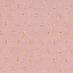 Tecido Viscose com Dourados em Rosa