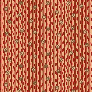 Tecido Marcus Fabrics Golden Era – Picket Fowers Red