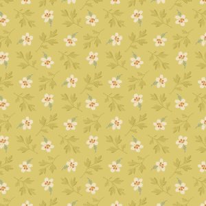 Tecido Liliflora :: Florescendo em Dourado