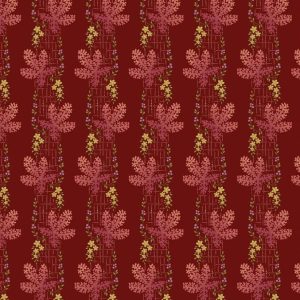 Tecido Edyta Sitar Dahlia Tree Moss Crimson
