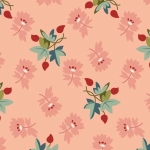 Tecido Back & Forth, Maple Leaf – Frosted Pink