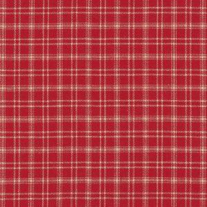 Tecido da Colecção Nordsø – Tartin em Vermelho e Bege