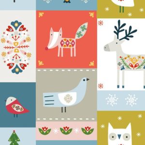 Tecido de Natal Winter Folk
