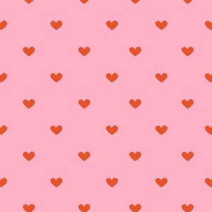 Tecido Hello Spring Digital Hearts