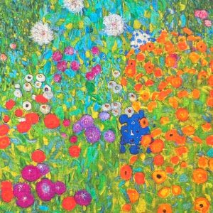 Tecido Gustav Klimt Jardin de Fleurs – Painel