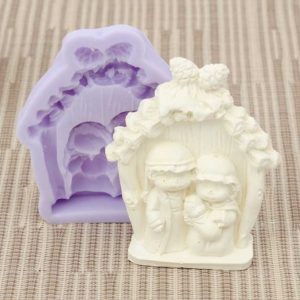 Molde de Silicone – Presépio Casinha
