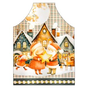 Painel Avental Casal Natal e Estrela