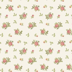 Tecido First Blush, Rose Buds Cream por Marcus Fabrics