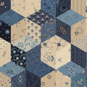 Tecido Blue Pam’s Stars, Marcus Fabrics