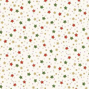 Tecido de Natal Jolly St Nick, Sparkle Cream