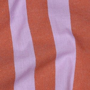 Tecido Riscas Fio Tinto Lavanda — Algodão Lavanda/ Laranja
