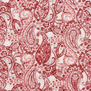 Tecido Memórias Provençais, Paisley Rouge Campagne
