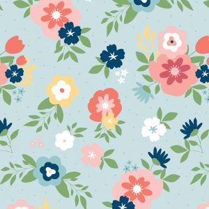 Tecido Sew Much Fun, Floral Sky de Riley Blake