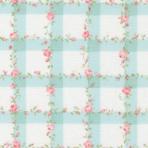 Tecido Abide Light Blue Floral Plaid — Moda Fabrics