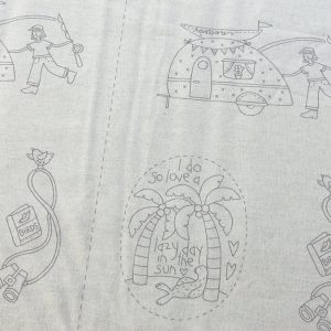 Sunkissed Sojourn Linen Stitchery Panel