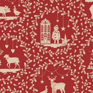 Tilda Merry Little Christmas Paperscenes Burgundy