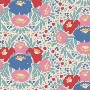 Tecido Tilda Jubilee Autumn Bouquet Teal