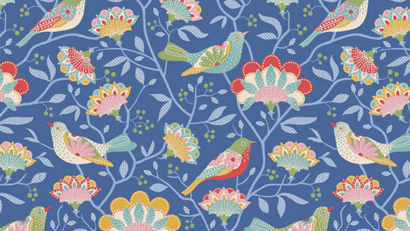 Tecido Tilda Jubilee Bird Tree Blue - Image 2