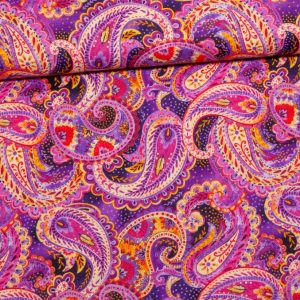 Tecido Petra Paisley Purple